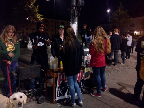 Me and some friends were out on the streets evangelizing yesterday, by handing out free pancakes and sharing the Gospel