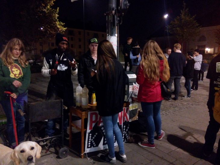 Me and some friends were out on the streets evangelizing yesterday, by handing out free pancakes and sharing the Gospel