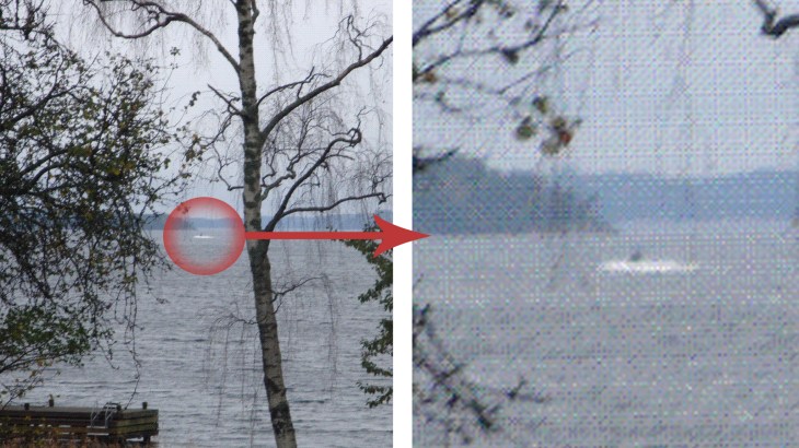 A submarine? Photo from Swedish Armed Forces/SR Nyheter