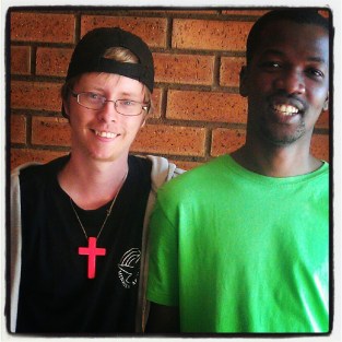 Me and pastor Jeremiah, delivering the demonized in South Africa