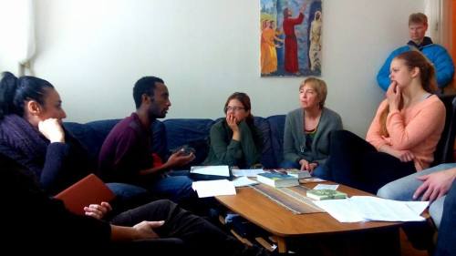 Meeting in my house church, Uppsala Mosaik